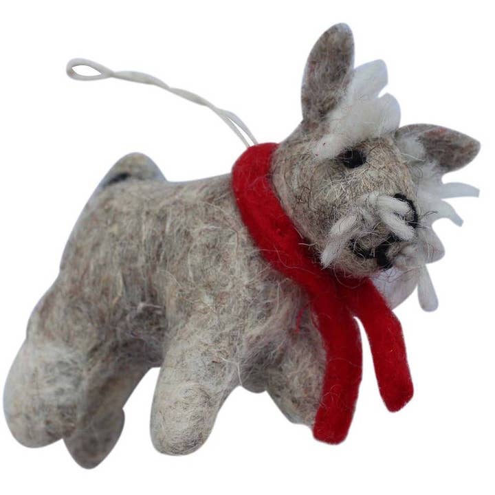 Terrier Dog Felt Ornament for wholesale by Global Crafts