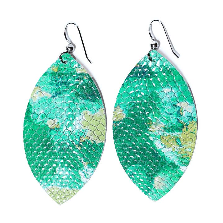 Pendientes de piel de jade para venta al por mayor de KEVA