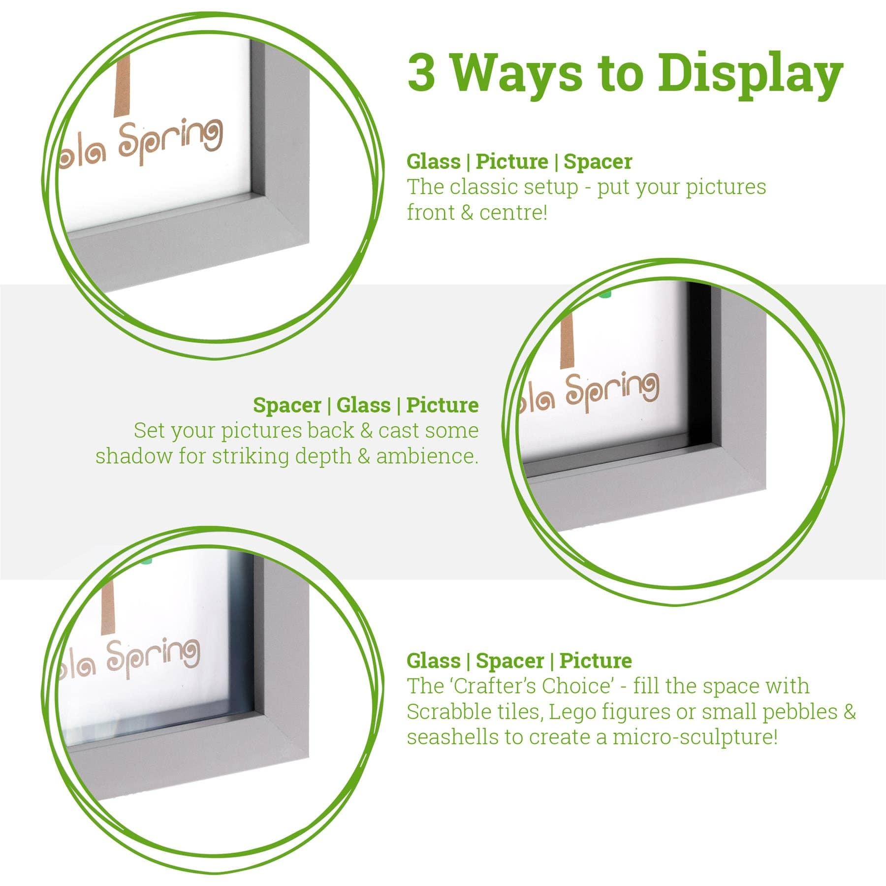 Rinkit Ltd - Wholesale Picture Frame - Nicola Spring 6" x 6" 3D Box Photo Frame - Light Brown4