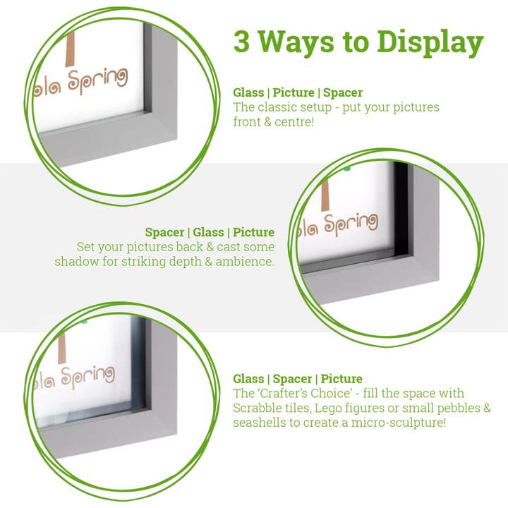 Rinkit Pty Ltd - Wholesale Picture frame - 6" x 6" 3D Box Photo Frame - White - by Nicola Spring1