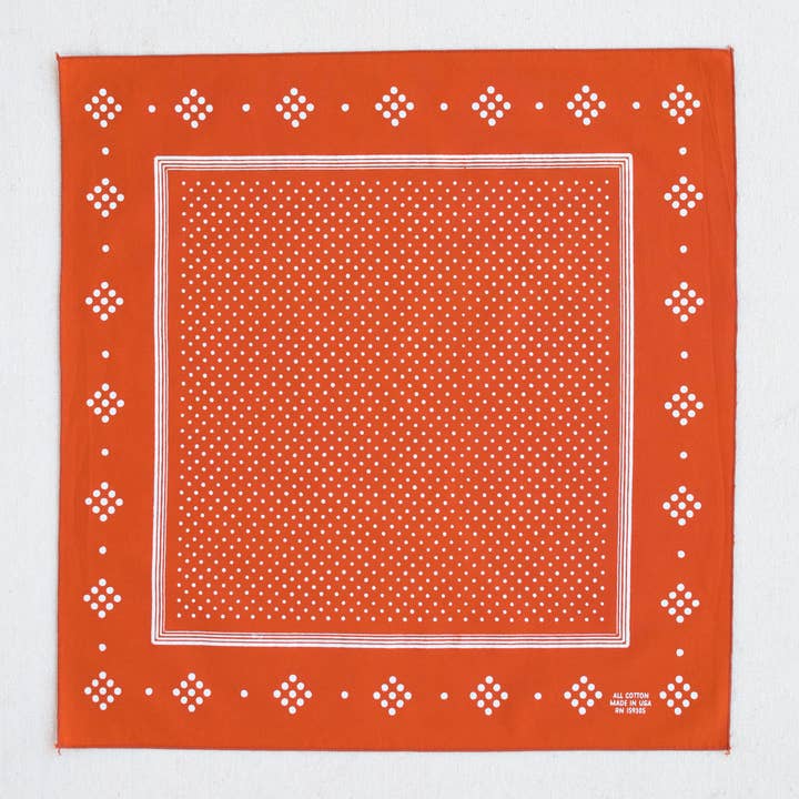 Abracadana – wholesale Bandana – Women's – Polka Dot Bandana - Marmalade Orange