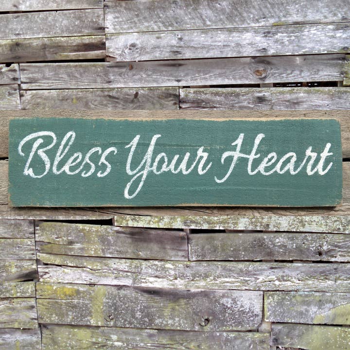 Bless Your Heart Wooden Sign, Bless Your Heart Rustic Sign, for wholesale by New Direction Crafters