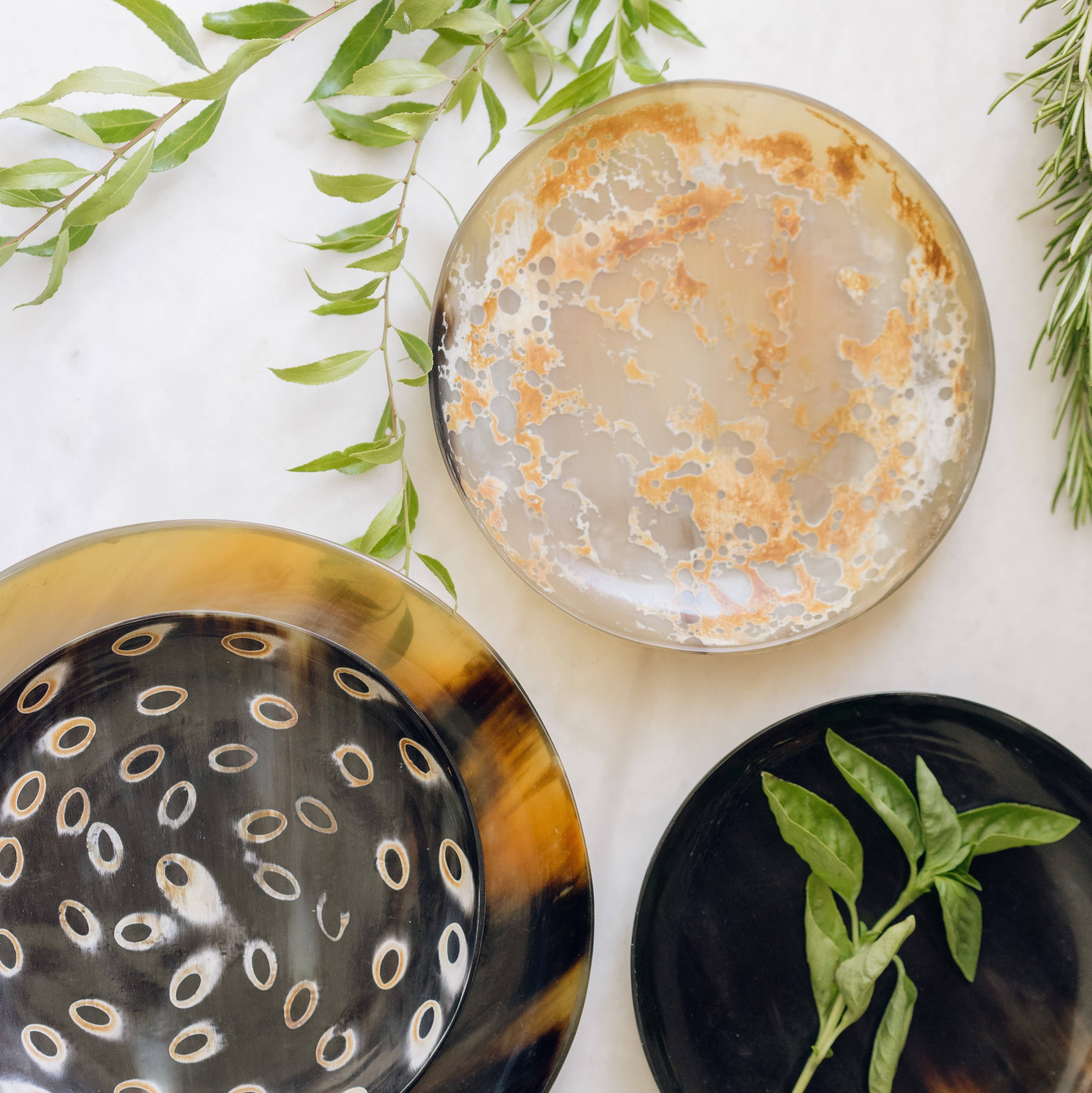 Be Home - Wholesale Decorative Plate/Dish/Bowl - Fishnet Horn Plate, Small2