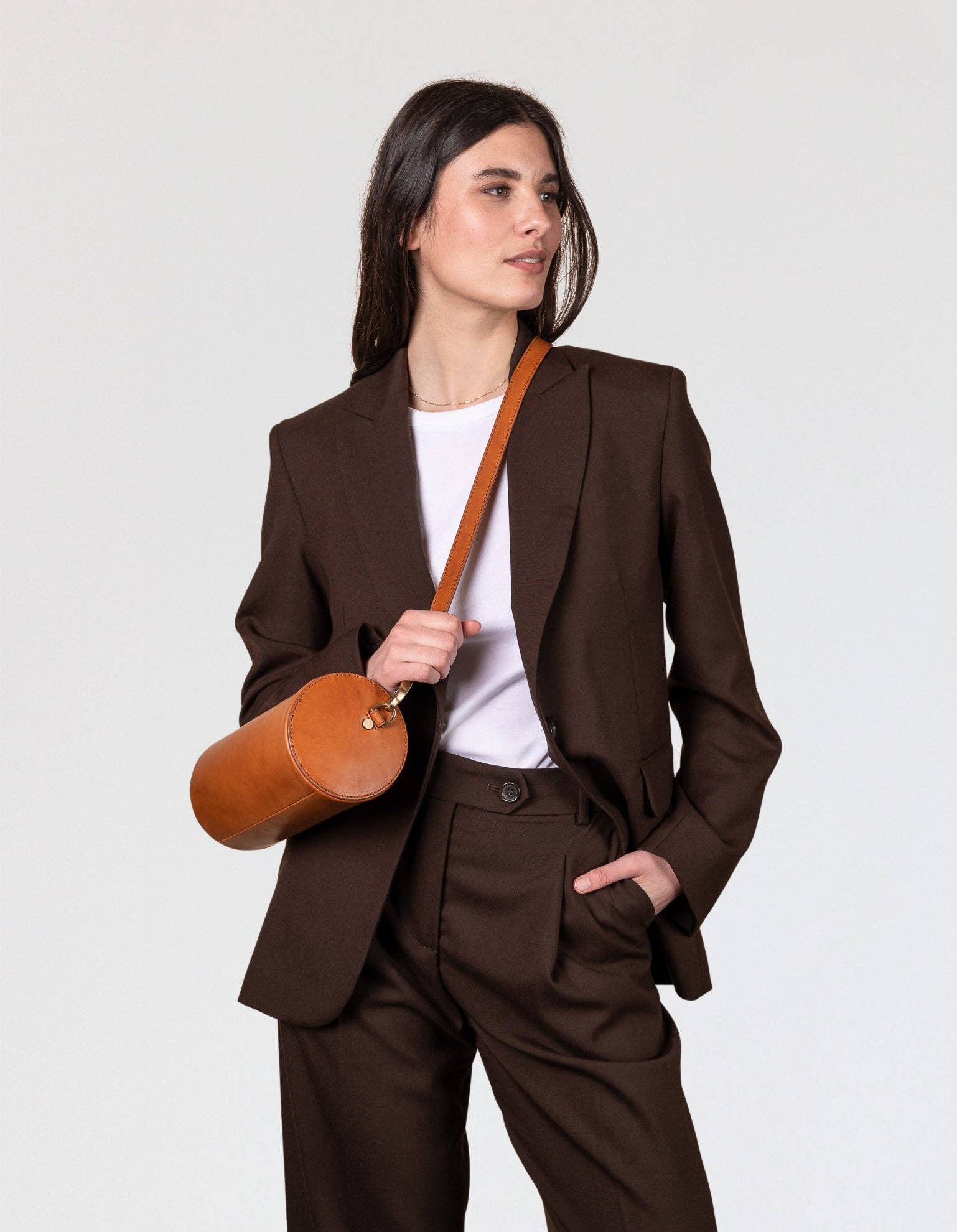 O My Bag - Wholesale Crossbody Bag - Women's - Izzy - Cognac Classic Leather5