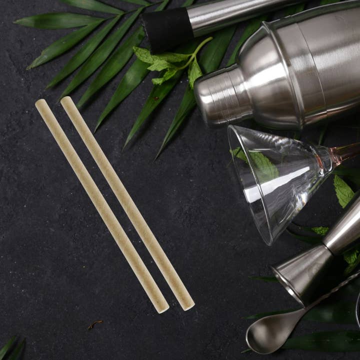 Fackelmann - Wholesale Drinking Straw - Set of 2 boxes of 50 brown rigid paper straws 15 cm1