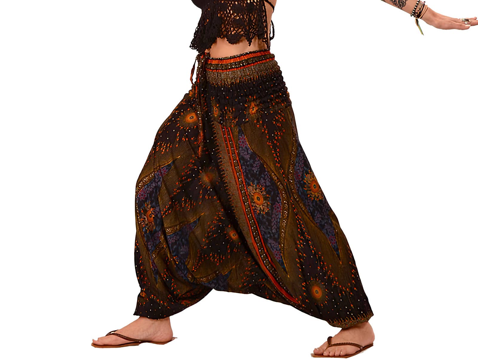 Gypsy Rose - Vendita all'ingrosso Tuta intera - Donna - Pantaloni Harem e Salopette Stile Funky in Rayon Stampato1