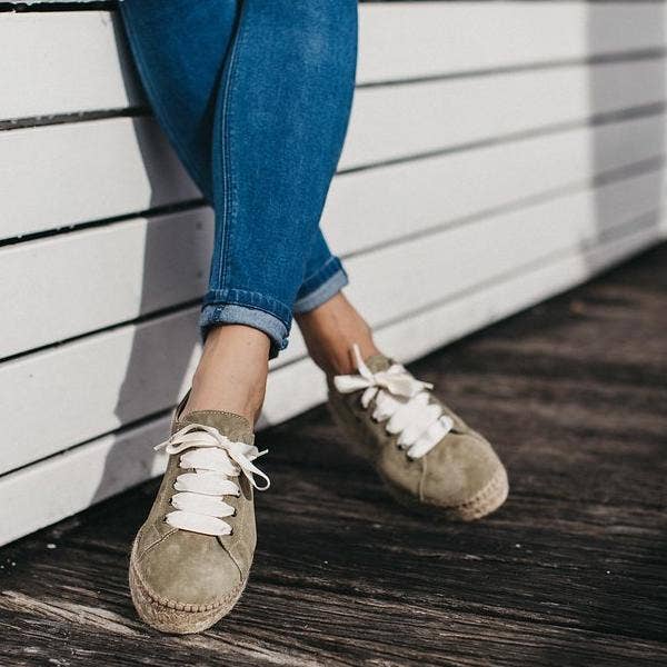 Kaki Basquet sneakers espadriller for engroshandel hos Ritmo Barcelona