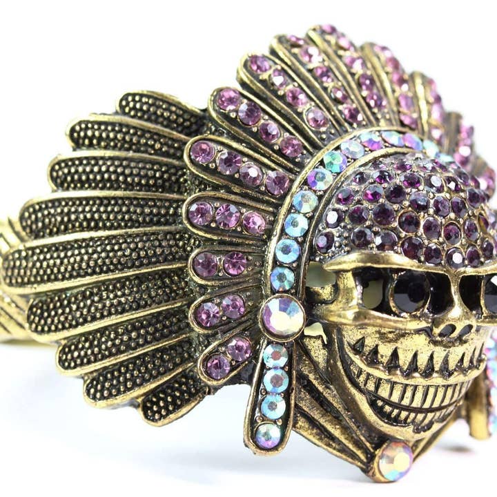 Native Indian Chief Bangle for wholesale by Wild Lotus