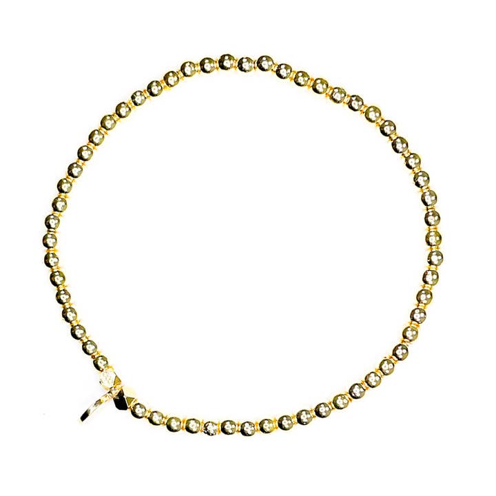 ETHICGOODS – Pulseira de missangas por atacado – Pulseira de empilhamento de hematita dourada0