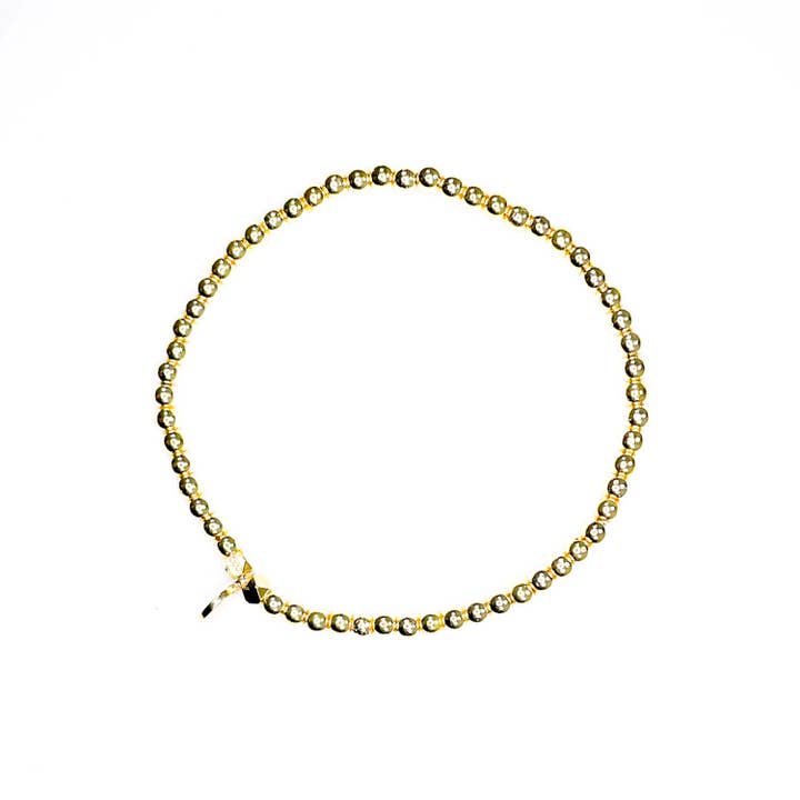 ETHICGOODS - Vente Bracelet de perles - Bracelet Empilable en PVD Or4