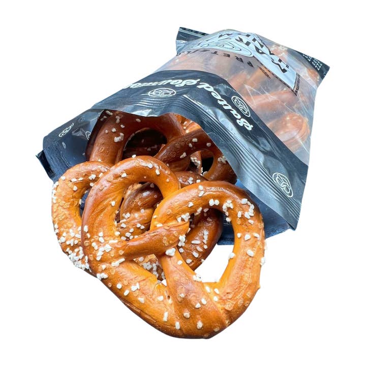 Martins Handmade Pretzels - Wholesale Pretzels - Handmade Sourdough Pretzels, Salted - 8oz Bags1