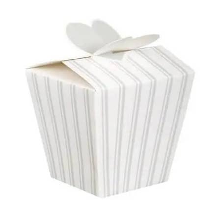 Party Expo, LLC - Wholesale Party Favor Bag/Box - Striped Wedding Favor Boxes (4ct)0