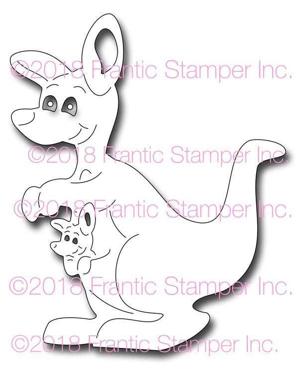 Ecstasy Crafts Distributing - Wholesale Craft Supplies - Frantic Stamper Precision Die - Matilda the Kangaroo