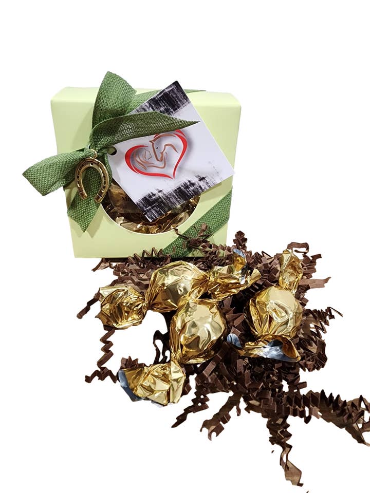1/4 Pound Gift Box - Spicy Double Dark Chocolate Truffles for wholesale by Cowgirl Chocolates