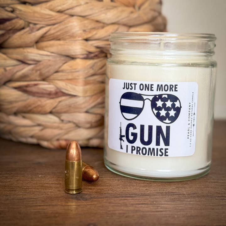 Second Amendment Freedom Gun Rights Candle Gift for wholesale by PEARL AND COMPANY, LLC