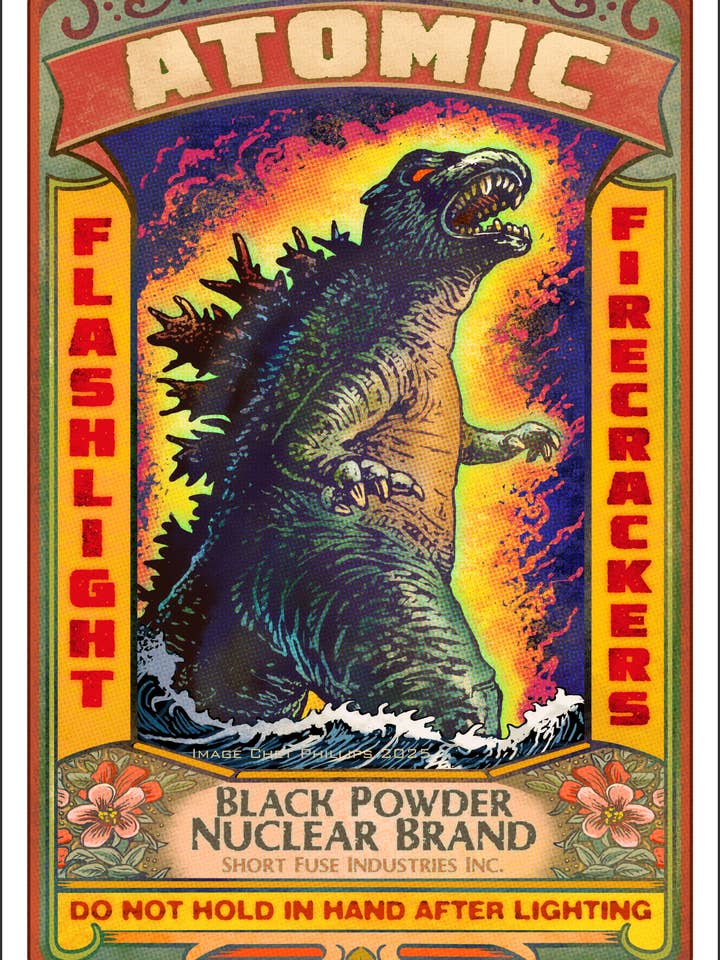 Atomic Firecrackers 13 x 19 print for wholesale by ChetArt