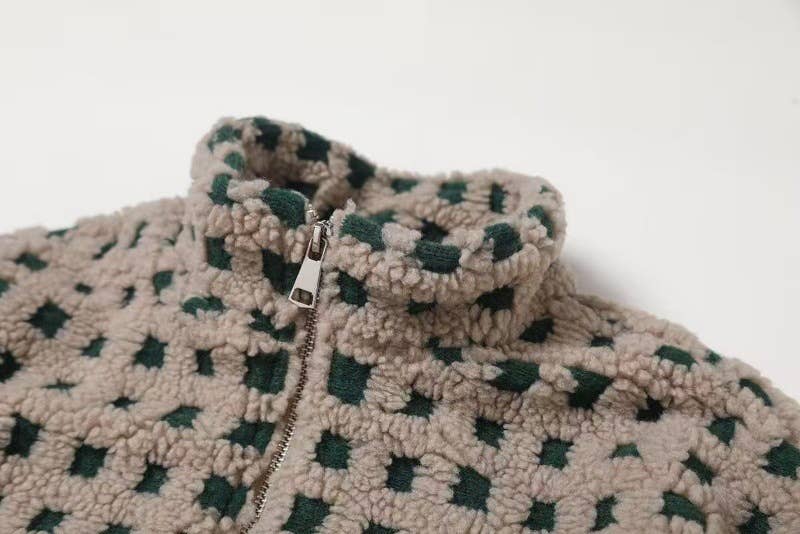 Hope & Sunshine - Wholesale Jacket - Women's - Plaid Lambswool Fashion Jacket17