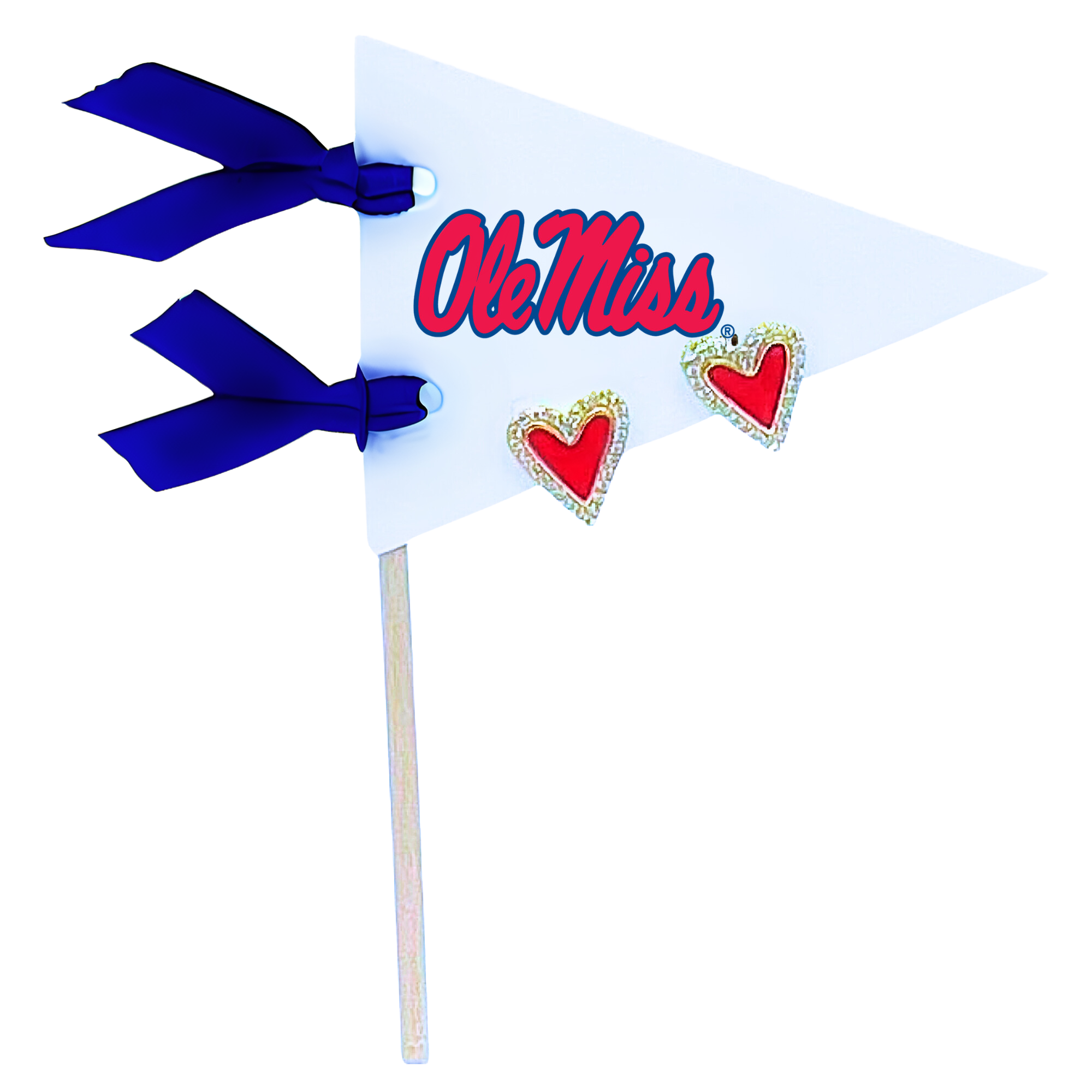 Color Shout – Großhandel Flagge – Love my College: Herzstecker in leuchtenden Farben auf der Wimpelflagge mit Logo11