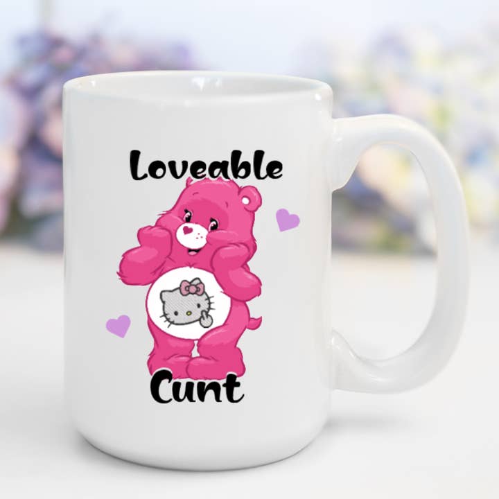 Loveable Cunt Swear Bear | Funny, Sweary Mug for wholesale by AromaSarapy