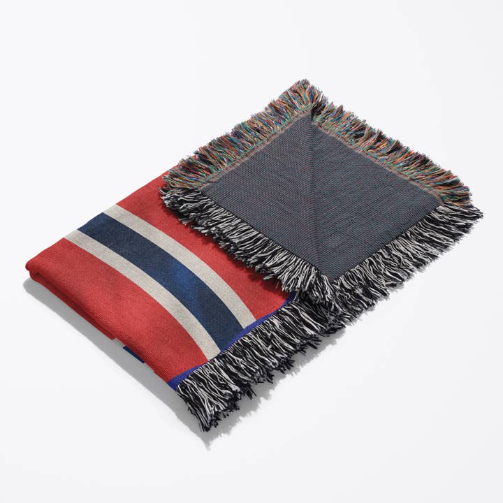 3dRose - Wholesale Throw Blanket - 3dRose, The flag of Norway on a blue background with the Kingdom of Norway in English and Norwegian, Blanket3