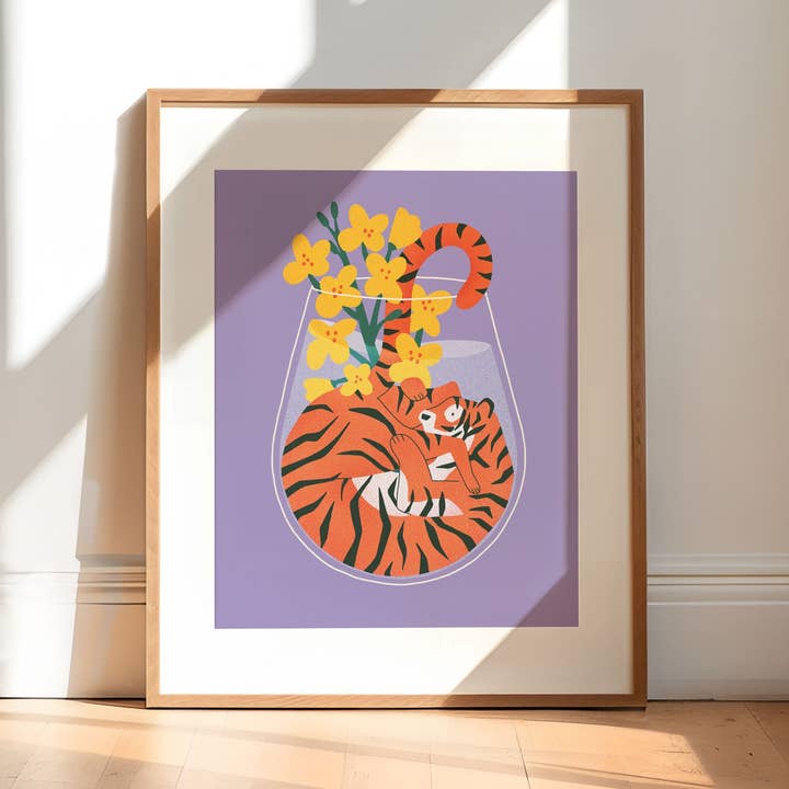 Tiger Cocktail Poster for wholesale by Stefouchat