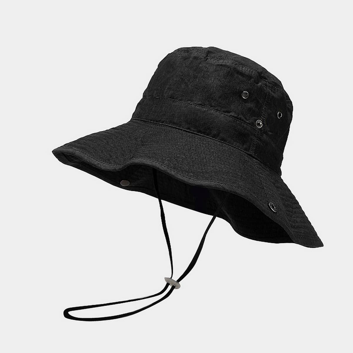 ACCITY - Wholesale Bucket Hat - Women's - Vintage Wide Brim Sun Hat with Wind Strap_CWAH38730