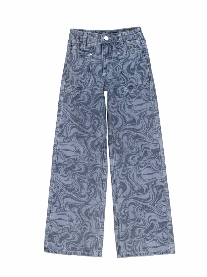 GIRLS BAILEY PALAZZO FIT DENIM W RETRO PRINT for wholesale by JOE'S JEANS - KIDS