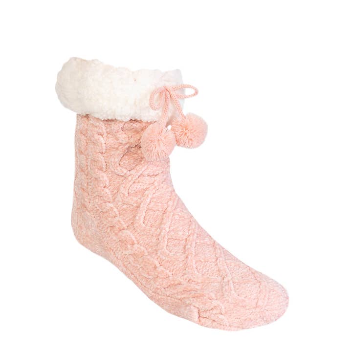 Pudus - Wholesale Sock Slippers - Women's - RECYCLED CHENILLE CLASSIC SLIPPER SOCKS