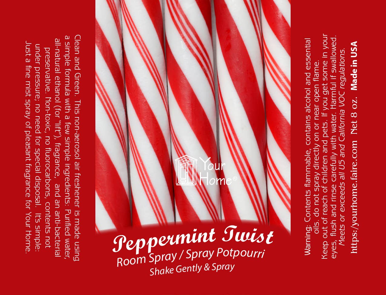 Your Home - Wholesale Room & Linen Spray - Room Spray Holiday Scents Silver Can 8oz Mix 6pk6