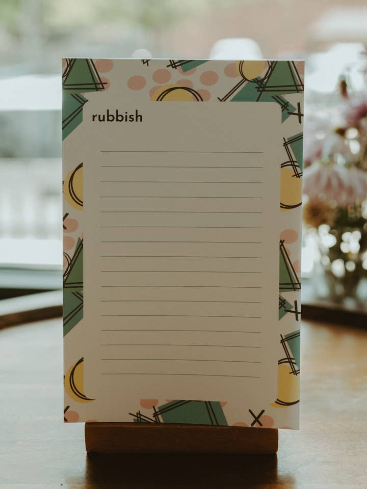 Rubbish Notepad for wholesale by BrickandBarley