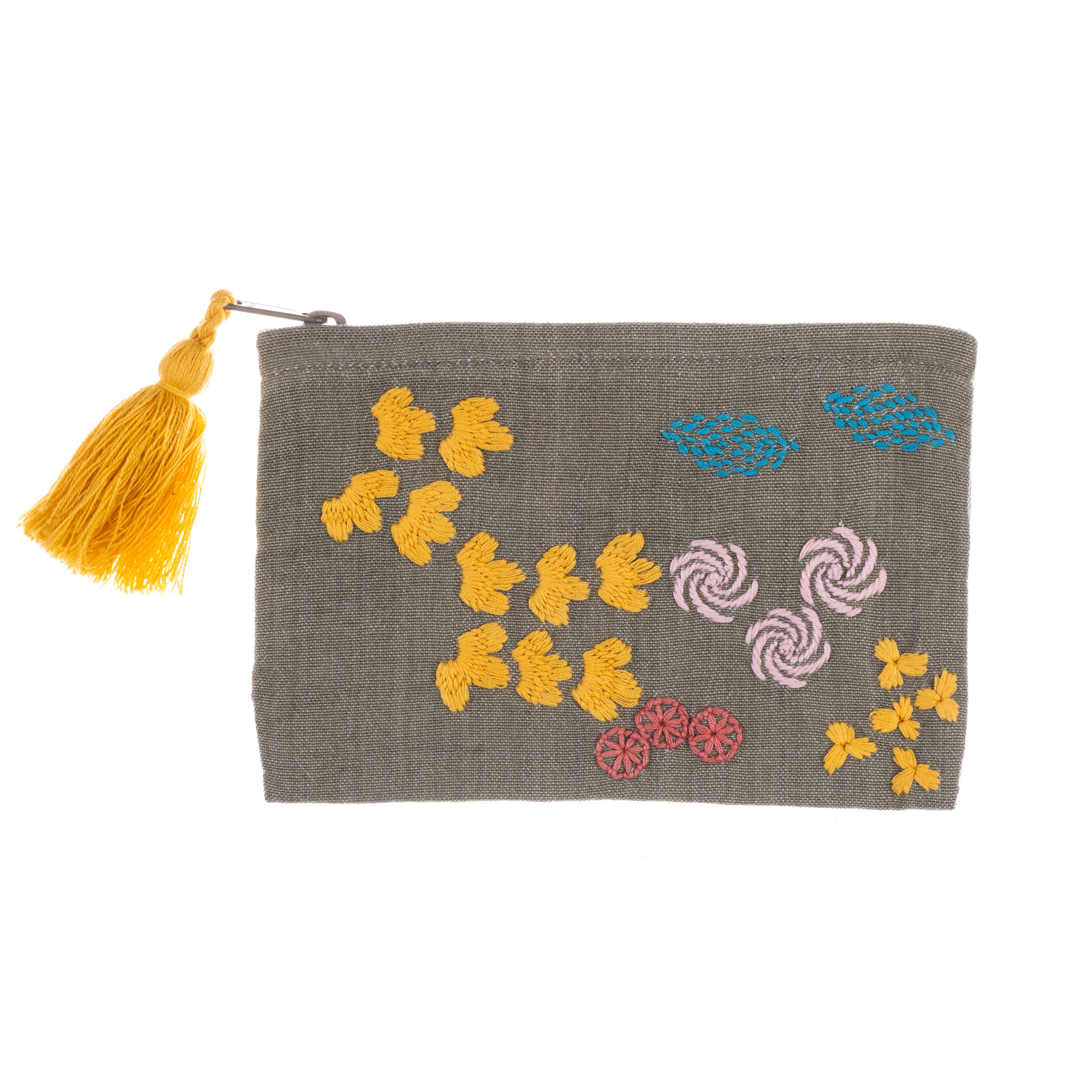 Just Trade UK - Wholesale Coin Purse - Women's - Rural Threads Purse Olive0