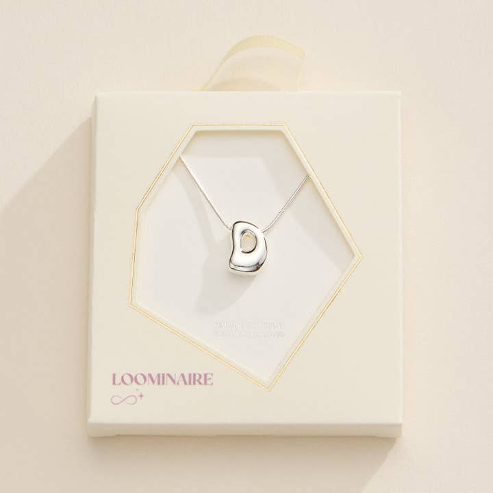 Lilla Haven - Wholesale Pendant/charm necklace - 16 Assorted 18K Gold Dipped Bubble Initial Necklace26