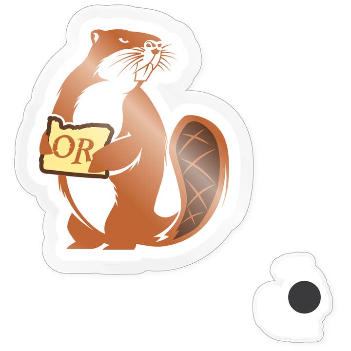 Aimant - Castor debout de l'Oregon pour la vente par Morris Magnets