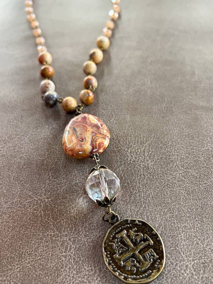 Alexis Necklace in Bamboo Blush for wholesale by Dylan Designs