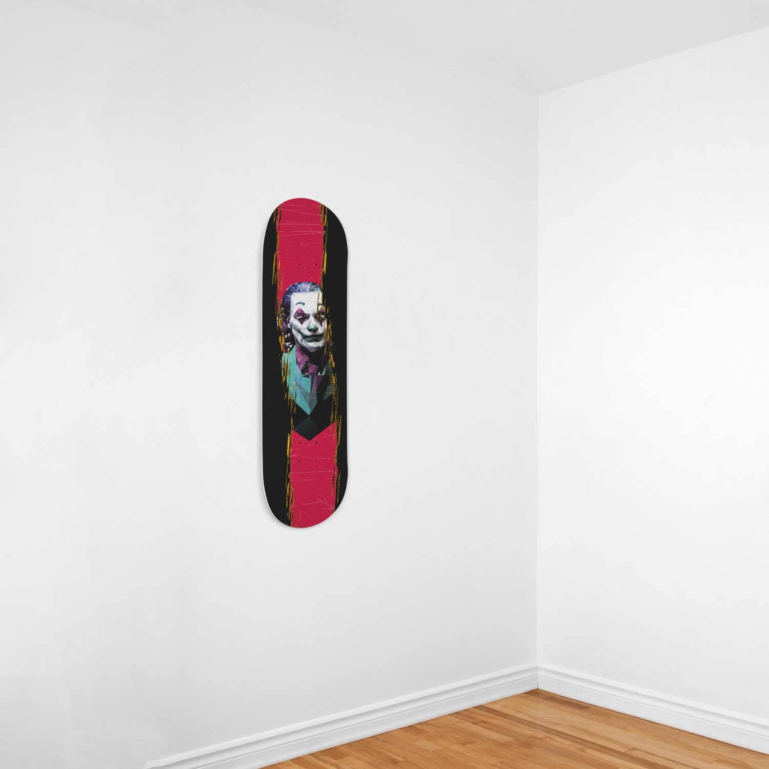 SkateboardArtsy - Wholesale Wall Accent - Joaquin Phoenix Joker Skateboard Wall Art1