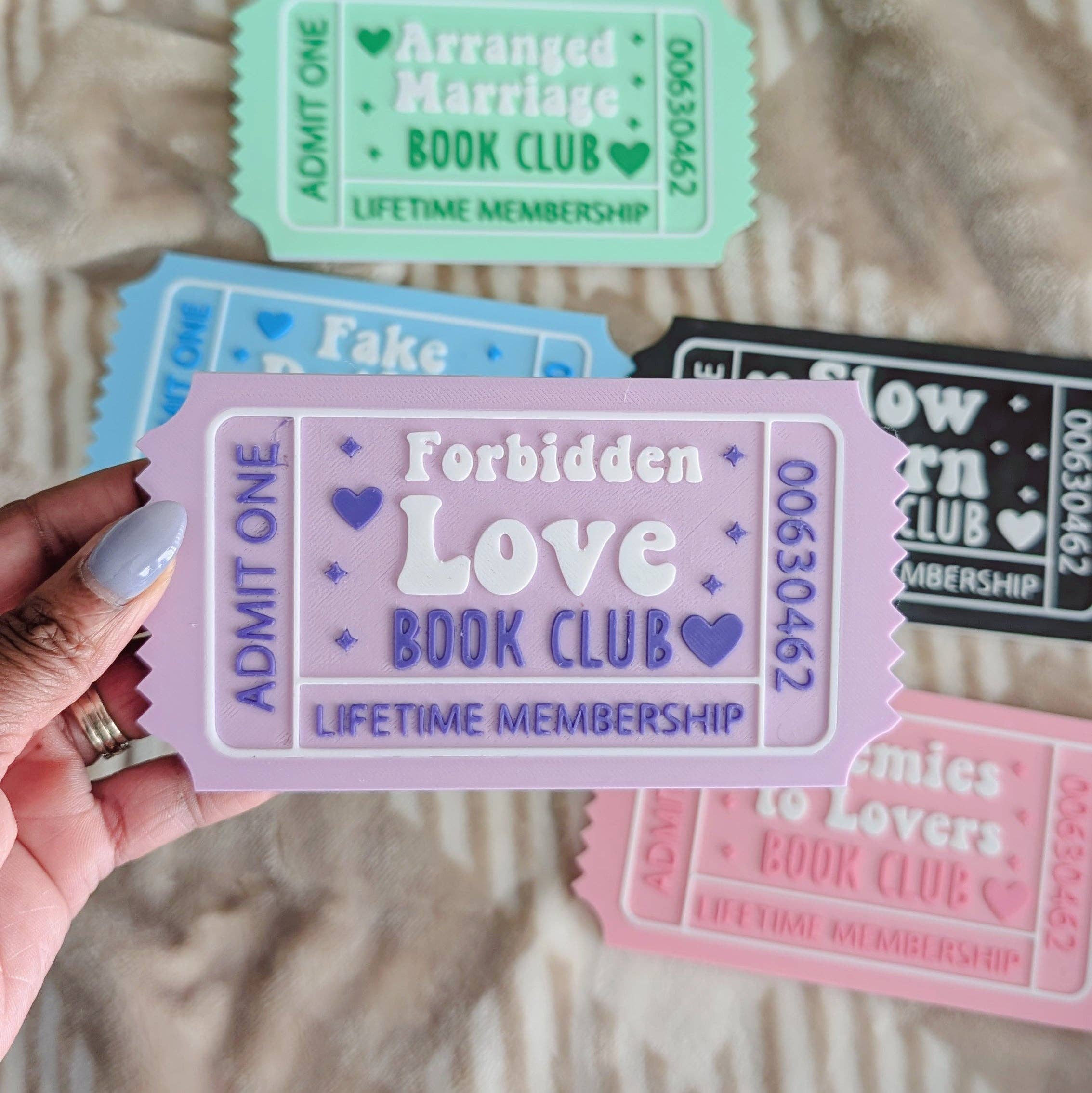 The Gift Genie LLC - Wholesale Bookend - Romance Reader Book Ticket Bookshelf Leaner1