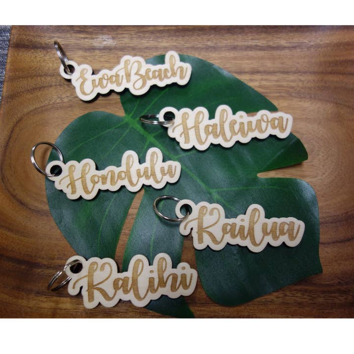 Hometown Keychains for wholesale by Aloha Cuts