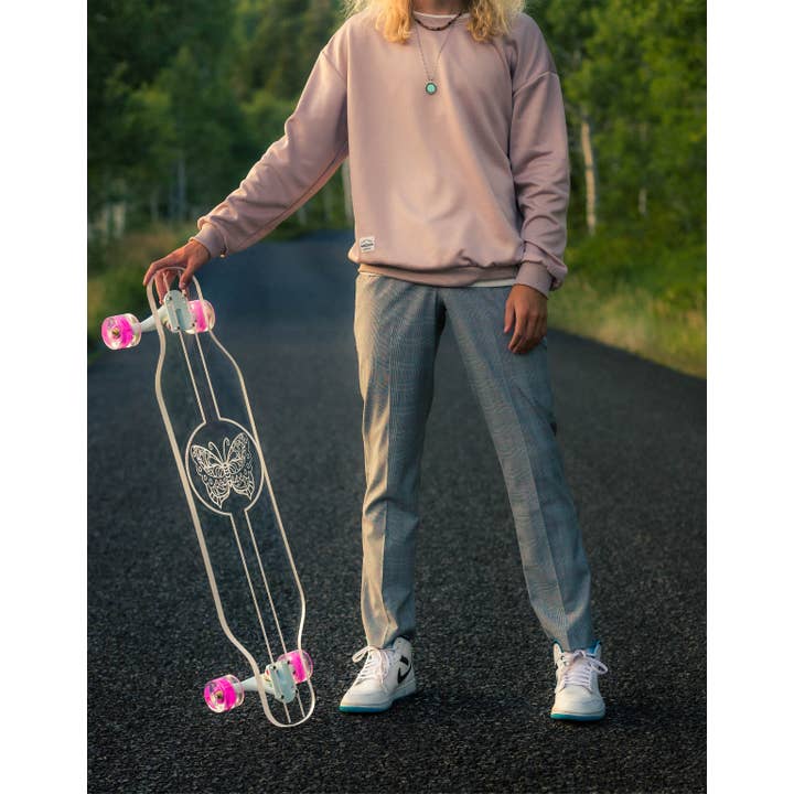 Ghost Boards - Wholesale Sportieve accessoires - Clear Longboard/skateboard, Butterfly 40" Platypus, wit2