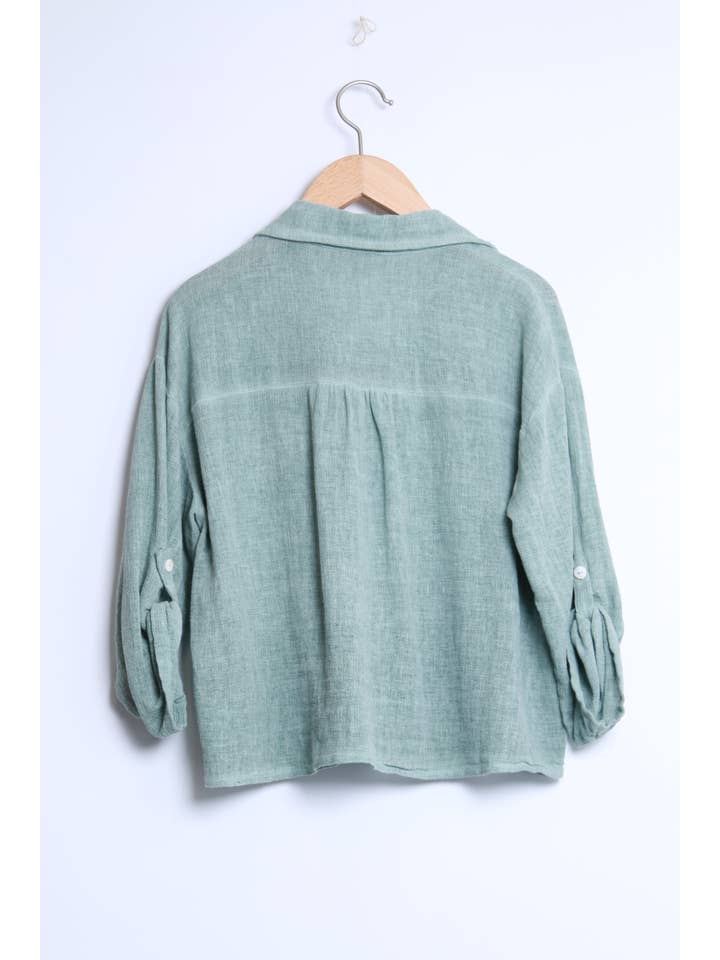 Shyloh – wholesale Buttoned-down shirt – Women's – Linen cotton top 1578230