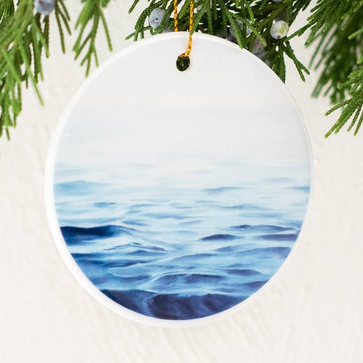 Ornamento de Natal em Porcelana Costeira II por atacado de Coleman Senecal Art