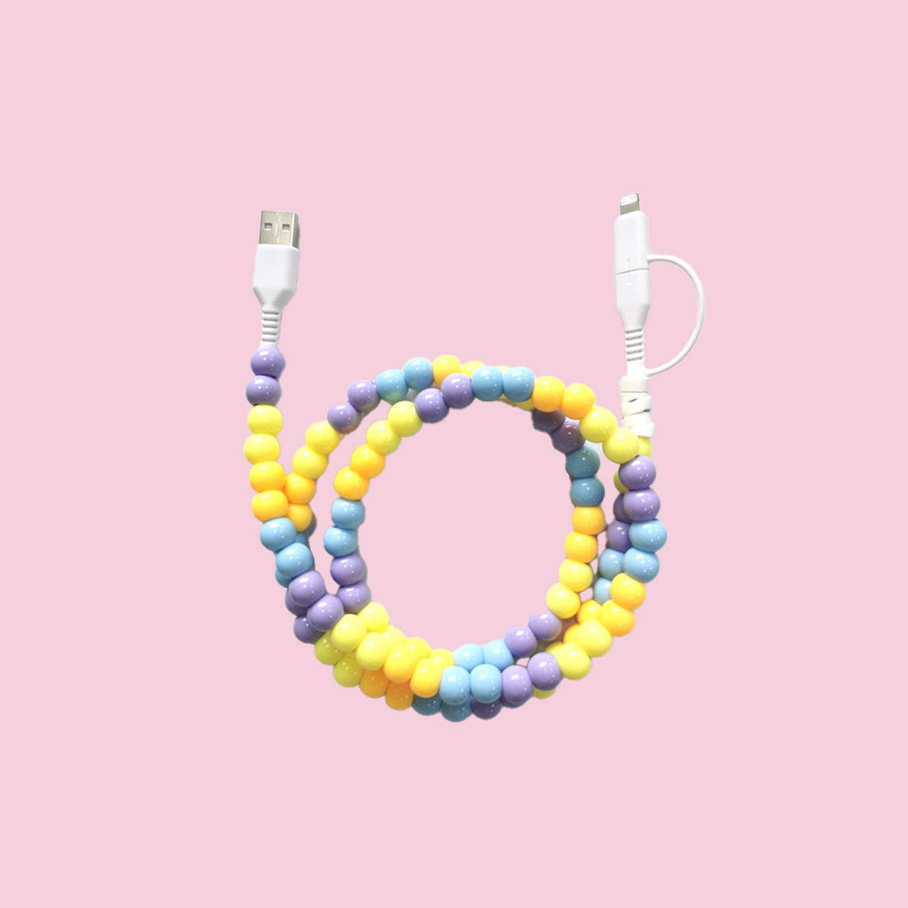 APHISON - Wholesale Charging Cable - Beaded Data Cable 2 in 1 type-c to ip1510