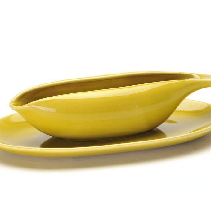 Bauer Pottery - Wholesale Sauce Server - American Modern Gravy Boat & Saucer