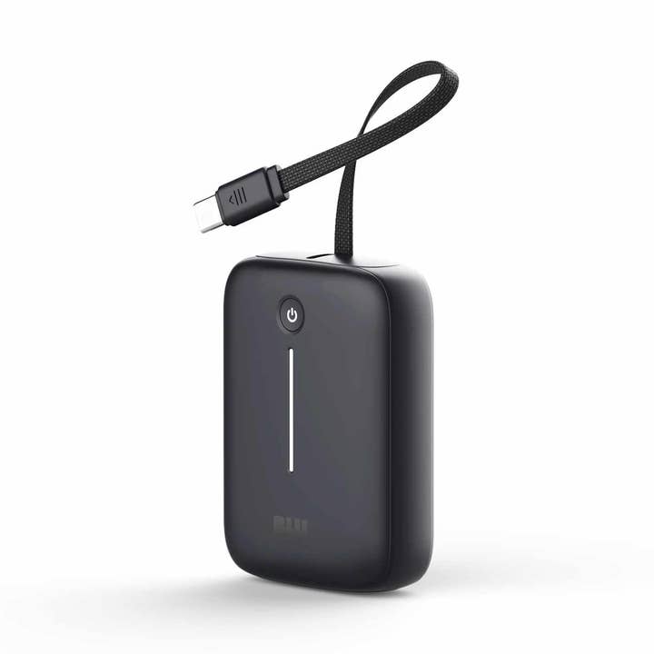 PowerFlex 10KPD 20W Powerbank with Built-In USB-C Cable Black for wholesale by Blu Element