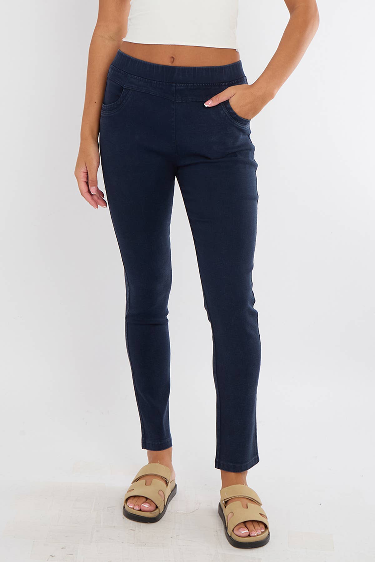 Superbia - Wholesale Pants - Women's -  High Waist 4 way Pull-on Stretch Stone Wash Magic Jeggings10