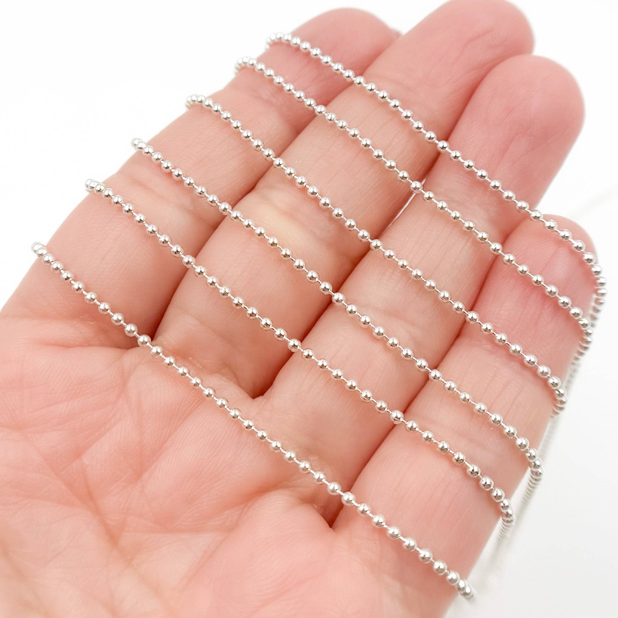 Tresor Jewelry Inc. - Wholesale Link & Chain Necklace - V112SS. Sterling Silver Ball Chain1