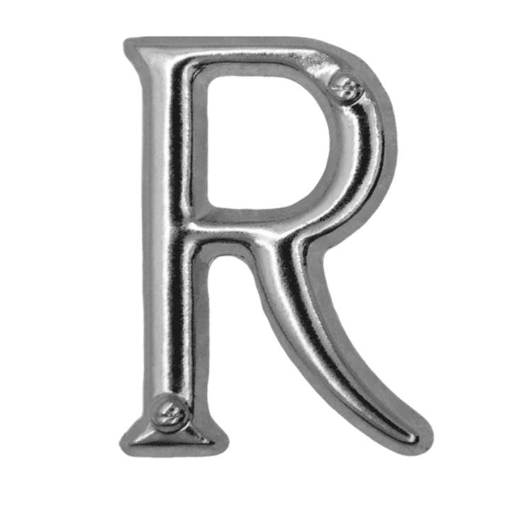 letter r pin silver for wholesale by Godert Amsterdam