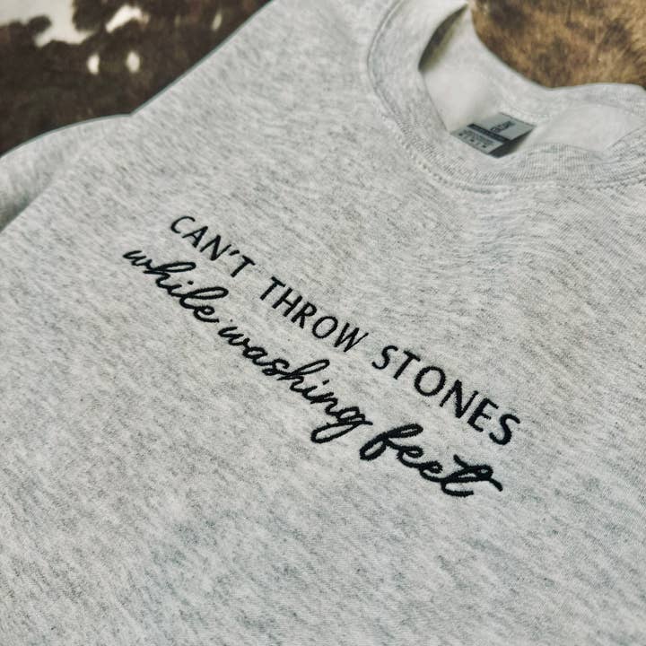 Gospel Gear Co - Wholesale T-Shirt - Women's - Can't Throw Stones While Washing Feet Embroidered Shirt3