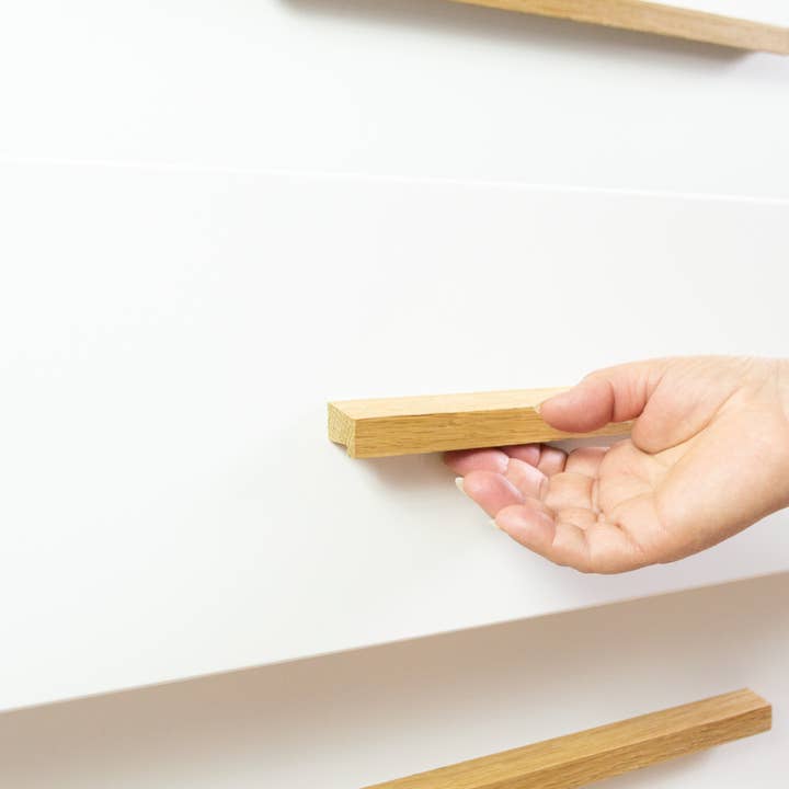 Lelloliving - Venta al por mayor Pomos/tiradores - Tiradores de puerta o cajón de roble macizo (10 cm - 110 cm de largo)