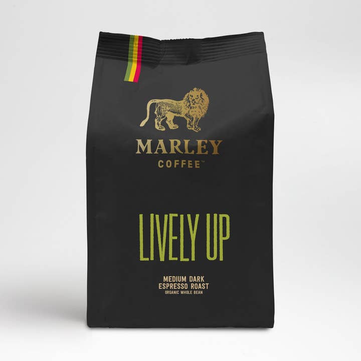 Café expresso légèrement foncé Lively Up de Marley Coffee, de la famille de Bob Marley pour la vente par MCEU Limited
