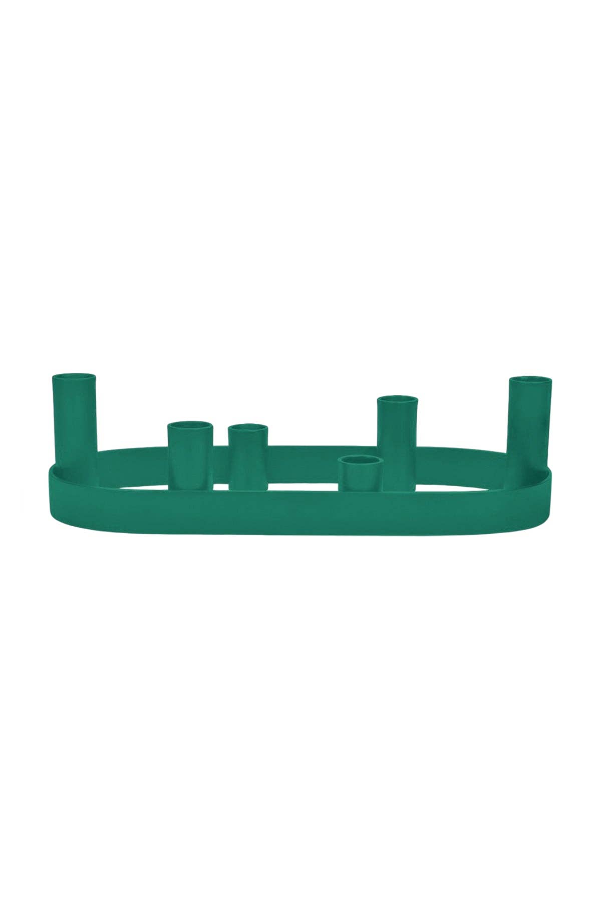 British Colour Standard North America - Wholesale Candle Holder - Oval Metal Candelabra Ring in Beryl Green2